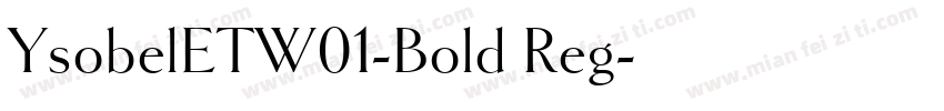 YsobelETW01-Bold Reg字体转换